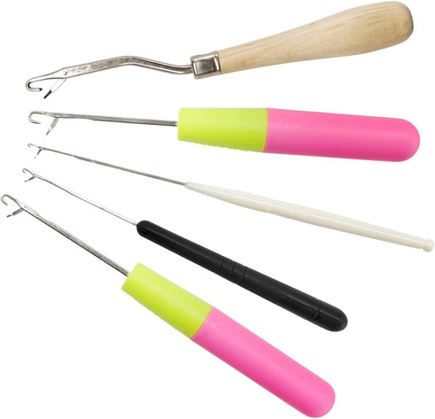 5PCS Latch Hook, Different Sizes Small Crochet Hooks Needle for Hair......