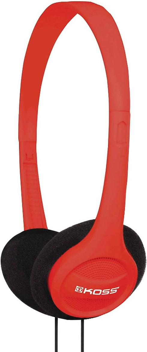 Koss KPH7R Portable On-Ear Headphone with Adjustable Headband - Red...