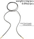 Gothic Bow-knot Velvet Choker Necklace Sexy Long Wrap Rope Collar Tie Neck Chain with Silver Gold Pendant Boho Party Neck Accessories for Women...