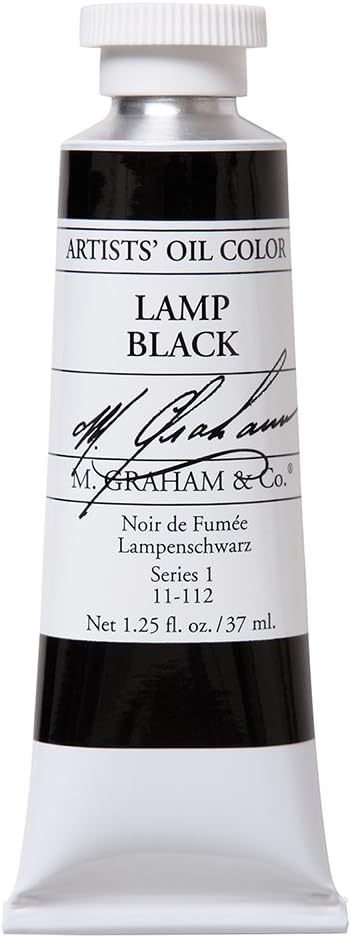 M. Graham Artist Oil Paint Lamp Black 1.25oz/37ml Tube...