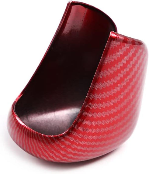 ABS Carbon Fiber Texture Car Center Control Gear Shift Knob Head Trim Cover,Gear Shift Knob Cover for Honda Civic 2022 (Red-Carbon Fber Texture)...