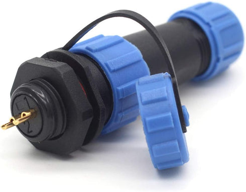 SP13 2pin/3pin/4pin/5pin/6pin/7pin/ 9pin Waterproof Aviation Cable Connectors,Female Plug and Male Socket,LED Light Power Connector (2pin, Panel M...
