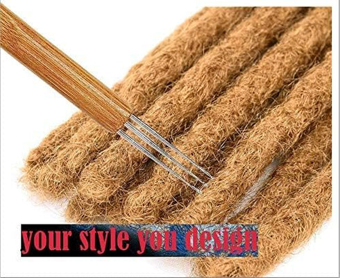 JOSDIOX Dreadlocks Crochet Hooks Tool Set,Crochet Needles for Hair Dreadlock Locks 0.75 mm Crochet Needle Steel with Bamboo Handle Good for Braid ...
