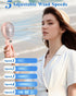 Handheld Fan,Portabe Fan Battery Powered Fan with LED,Small Personal Usb Folding Skincare Little Wireless Cooling Powerful Quiet Hand Fans,Mini Fa...