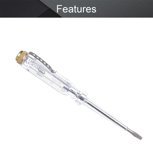 Fielect Tester Screwdriver, Voltage Tester Light Circuit Tester Electric Test Pen Screwdriver AC100-500V Clear 1pcs...