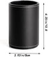 Leather Pencil Holder Pencil Case Round Black Pencil Case Office Desk Home Stationery Organizer...