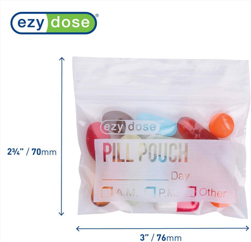 Ezy Dose Disposable Pill Pouches, Pill and Vitamin Storage, Clear, 50 Count...
