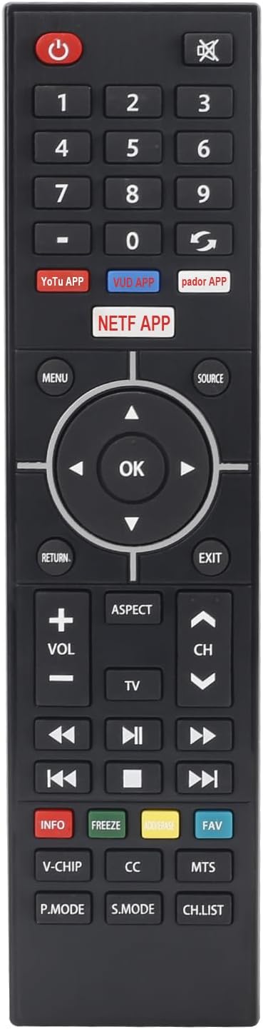 Remote Control Fit for Most Element Smart TV ELSW3917BF E4SFT5017 E4STA5017 ELSJ5017 WE50UB4417...