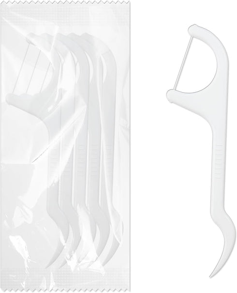 Pack of 50 Dental Floss Picks Individually Wrapped, Flossers Single Wrapped for Adults and Kids,Travel Hotel Restaurant Office for Teeth Clean (5p...