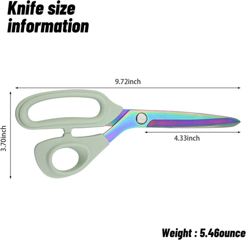 Extra Large Multi-Purpose, Titanium-Coated Tailor's Shears, Forged Stainless Steel Professional Hand Shears, Tailor's Comfort Grip Shears, (9.8 In...