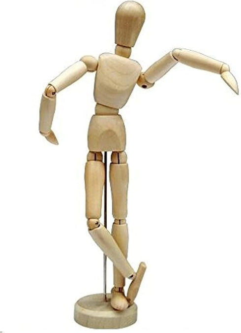 HSOMiD 12'' Artists Wooden Manikin Jointed Mannequin Perfect for Home Decoration/Drawing The Human Figure (A)...