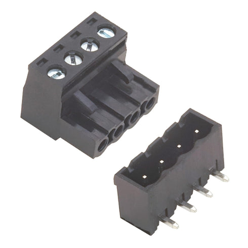 Tcenofoxy 5.08mm Phoenix Connector 4 Pin Black Phoenix Type PCB Screw Terminal Block Connector (4Sets 5.08M-BK-4P)...