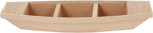 Kisangel 1pc Miniature Wooden Boat Wooden Boat Unfinished Boat Wooden Mini Wood Boat Wooden Row Boat Unfinished Wood Boat Outdoor Toys Oars Canoe ...