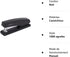 Amazon Basics Stapler with 1000 Staples, Office Stapler, 25 Sheet Capacity, Non-Slip, Black, 3 Pack...