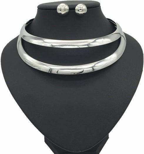 Barode African Collar Choker Necklace Gold Statement Chokers Bib Chunky Necklaces Earring Sets Jewelry for Women...