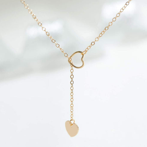 Olbye Gold Heart Necklace Choker Minimal Necklace Jewelry for Women and Girls Simple Necklace...