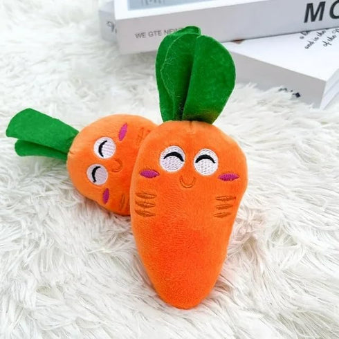 1Pc Orange Soft Dog Toys Cute Carrot Plush Chew Squeaker Sound Pet Puppy Supplies Durable Plush Dog and Cat Toys with Multi-Squeaks ?Dog Squeak To...