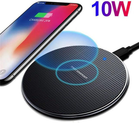 Wireless Charger, 10W Qi-Certified Charging Pad with Control Technology Compatible with (iPhone 15/14 /13/12/ 11/ XR/XS/ 8 Plus) for Samsung Galax...