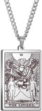 Jude Jewelers Retro Vintage Stainless Steel Tarot Card Rider Waite Pendant Necklace...