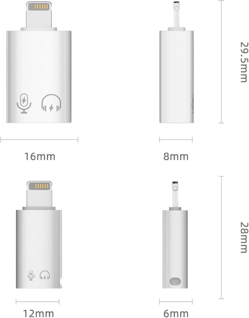 AreMe 2 Pack USB C/USB 3.0 Female to Lightning Male OTG Adapter for iPhone/iPad, Support Connect Card Reader, U Disk, USB Flash Drive, Keyboard, M...