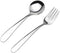 A Set of Silver Stainless Steel Dinner Forks and Spoons for Children Dinner Home Kintchen Restaurant Parties Tool Accessories...