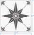 2pcs Reusable Tile Stencils 12 x 12 Inch Template for Painting Floor Cement Wall Furniture Wood DIY Home Décor Art Craft...