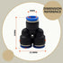10 Pcs 6mm 3 Way Y Splitter Push in Connect Pneumatic Fitting,3 Way Plastic Quick Release PY Air Line Adapter...