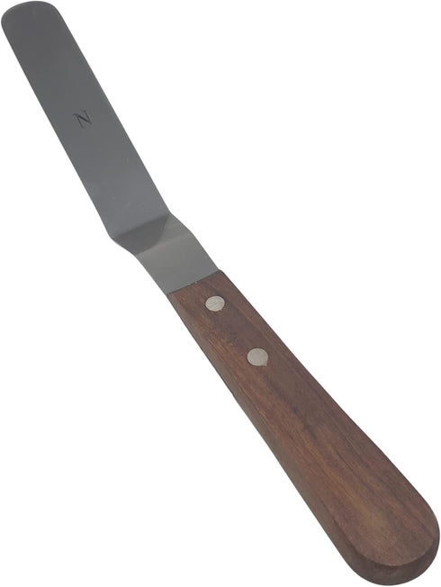 Professional Cake Decorating Tools - Stainless Steel 6.5" Offset Cake Spatula - Icing Spatulas with Wood Handle (6.5 inch)...