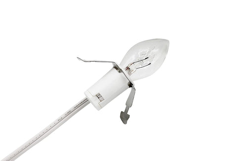 Single Light Replacement Clip in Lamp Cord for Christmas Village House includes Clear Light Bulb...
