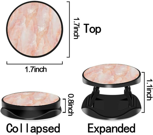 4 Pack Phone Grip,Cell Phone Holder for Smartphone,Finger Expanding Kickstand Stand - Pink White Rose Gold Marble...