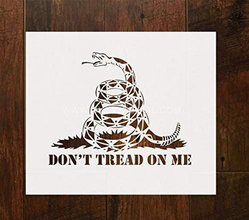 Large US Military Flag Stencil for Painting on Wood, Fabric, Walls, Airbrush + More | Reusable10-14 inch Mylar Template (Don't Tread On Me)...