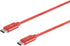 Monoprice USB 2.0 Type-C to Type-C Charge and Sync Nylon-Braid Cable - 3 Feet - Red, Up to 3 Amps/60 Watts - Palette Series...