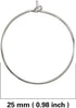 JIALEEY 100PCS Wine Glass Charm Rings 25mm Silver Plated Open Jump Ring Earring Beading Hoop for Jewelry Making Wedding Birthday Party Festival Fa...