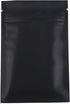 100pcs Frosted Clear Window Flat Colored Metallic Foil Resealable Zipper Seal Bags (Black, Flat | 3oz)...