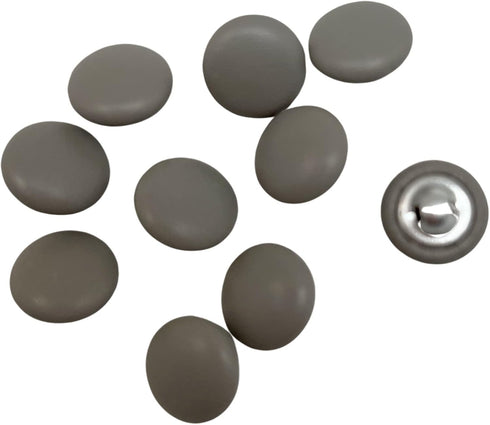 HongRun10PC Leather Covered Buttons with Shank Sew On for Leather Clother Dress Coat Jeans Sofa Decoration Carfts, 7/16 Inch, Gray...