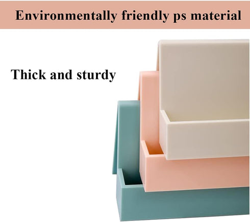 CHLD Modern Cute Plastic Business Cards-Holders Desktop Card Display Business Card Rack Organizer for Office Home (Pink)...