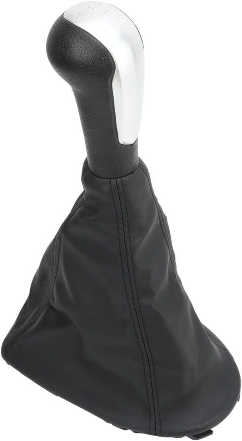 Gear Shift Knob Cover Kit, Manual Gear Stick Shift Knob Black PU Cover Compatible with Chevy Spark...