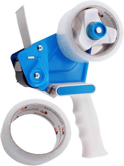 Packing Tape Dispenser Gun, 2 Inch Tape Gun Dispenser with 1 Roll Carton Packing Tape, Lightweight Industrial Side Loading Tape Dispenser(1Pack)...