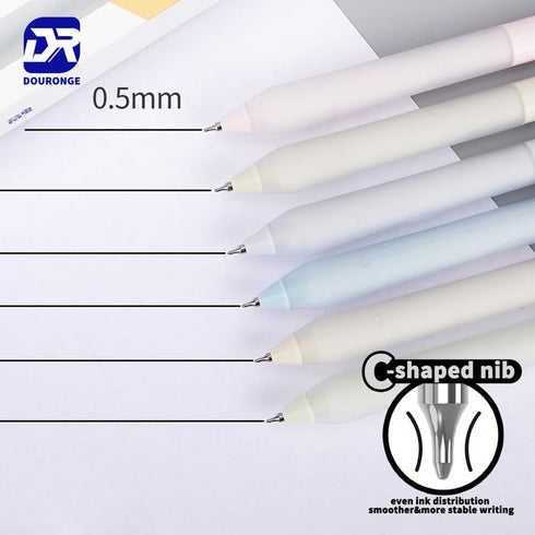 Gel Pens, Black Ink Pens Fine Point Smooth Writing Pens 0.5mm 12 PCS, Ball Point Pens for Journaling Note Taking, Cute Aesthetic Office School Sup...