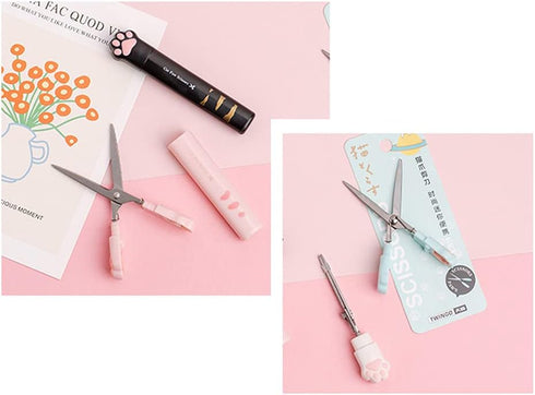Multi-Purpose Mini Scissors Portable Functional Scissors Sewing Scissors Lovely Cats Paws Design for Art Crafts Projects...