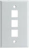 Keystone Wall Plate 3 Port, White (Cat5e, Cat6, Coax (Video), Aux (Cat6 for Data, IP Phone, POTS or Other), Single Gang, CableWholesale...