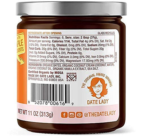 Organic Date Coconut Sauce | Dairy-Free Vegan Caramel (2 Jars) | Use as a coffee creamer, dip apples, pour on your pancakes or as an ice cream top...