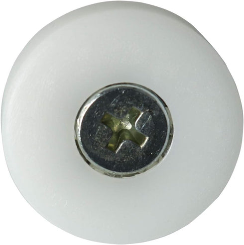 Drawer Bearing 6PCS 19mm White Round Flat Nylon Pulleys Positioning Rollers with Screws File Cabinet Wheels...