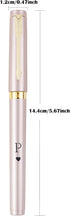 Pack of 3 Initial Gifts Letter P Rose Gold Color Gel Pens Medium Point (0.7mm) Black Ink Birthday Graduation Gift for Son Daughter Classmate Frien...