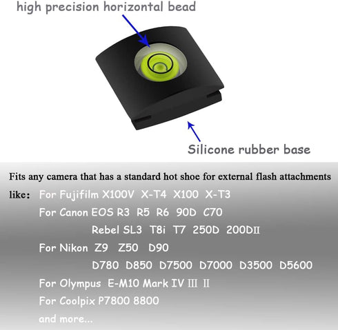 Rear Lens Cap and Front Body Cap for Nikon D850 D7500 D3500 D5600 DSLR with AF,AF-S,AF-P Lenses?Replaces Nikon BF-1B Cap and Fire Rock Hot Shoe Co...