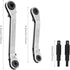 1/4 Inch Hexagon Socket Wrench Set, Black, Alloy Steel...