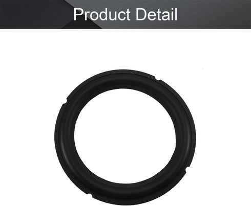 Fielect 4Pcs 8 Inch Black Notch Speaker Rubber Edge Surround Rings Replacement Parts for Speaker Repair or DIY...