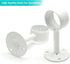 4Pcs Shower Curtain Closet Rod Holder 1'' & 1-1/4'' Ceiling Mount Pipe Flange Socket, Stainless Steel Curtain Rod Brackets, White...