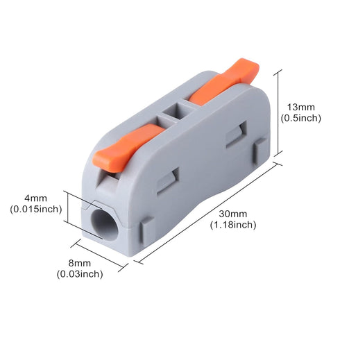XHF 31PCS Conductor Compact Connectors Lever Wire Nuts, Electrical Connectors Wire Terminals for Any Circuit Inline Splices 28-12 AWG SPL-1...