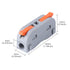 XHF 31PCS Conductor Compact Connectors Lever Wire Nuts, Electrical Connectors Wire Terminals for Any Circuit Inline Splices 28-12 AWG SPL-1...